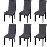 Vidaxl Seat Covers 6 st Stretch straight anthracite -colored
