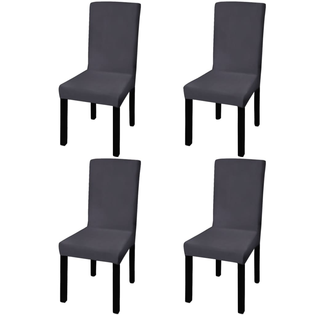 Vidaxl Seat Covers 4 St Stretch Strak Anthracite -colored