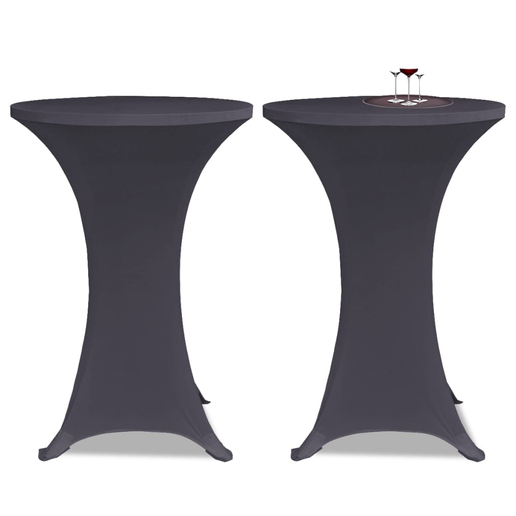 Vidaxl Table cover Stretch Anthracite 2st