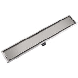 Vidaxl shower drain rectangular stainless steel 830x140 mm