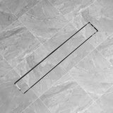 Vidaxl shower drain rectangular stainless steel 830x140 mm