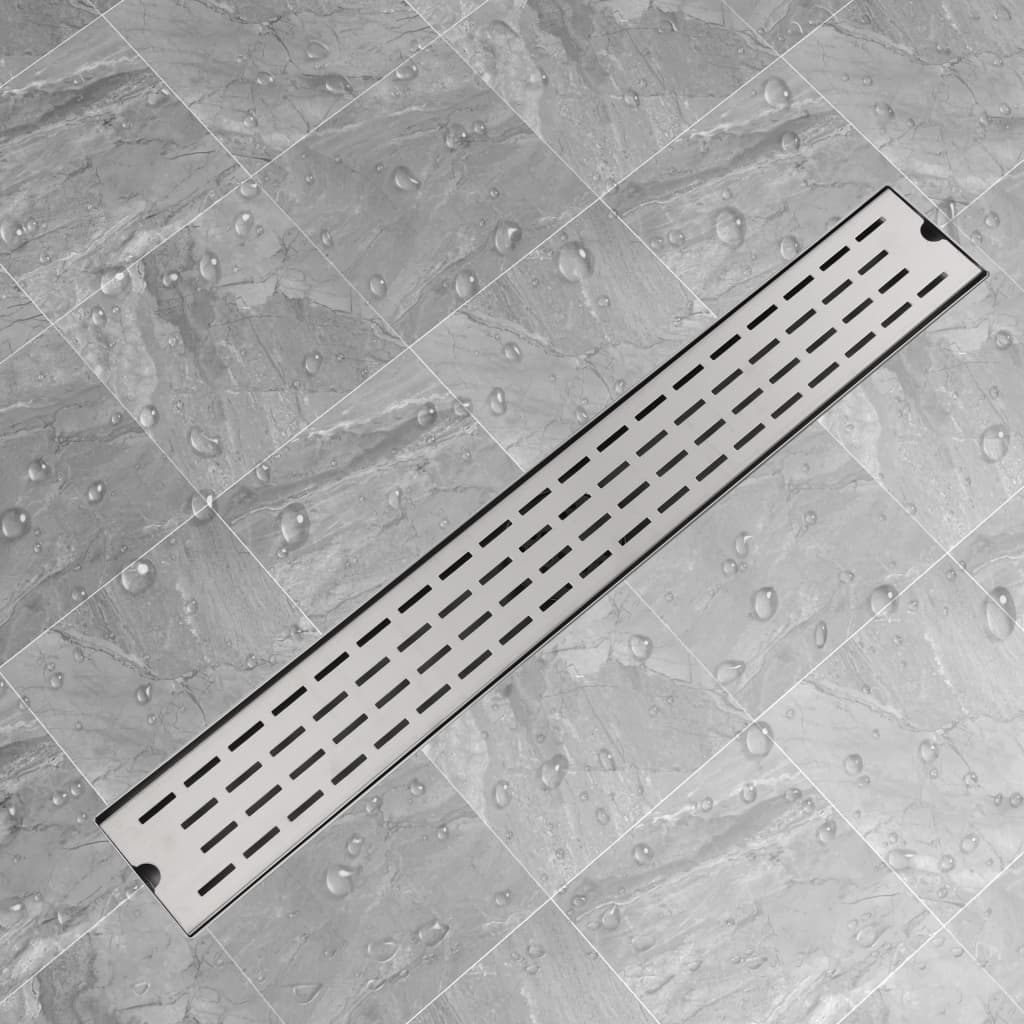 VidaXL shower drain rectangular 830 x 140 mm stainless steel