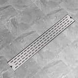 VidaXL shower drain rectangular 830 x 140 mm stainless steel