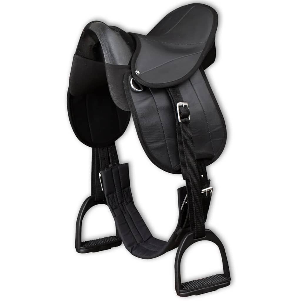 Vidaxl ponny sadel set 10 svart
