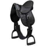 Vidaxl ponny sadel set 10 svart