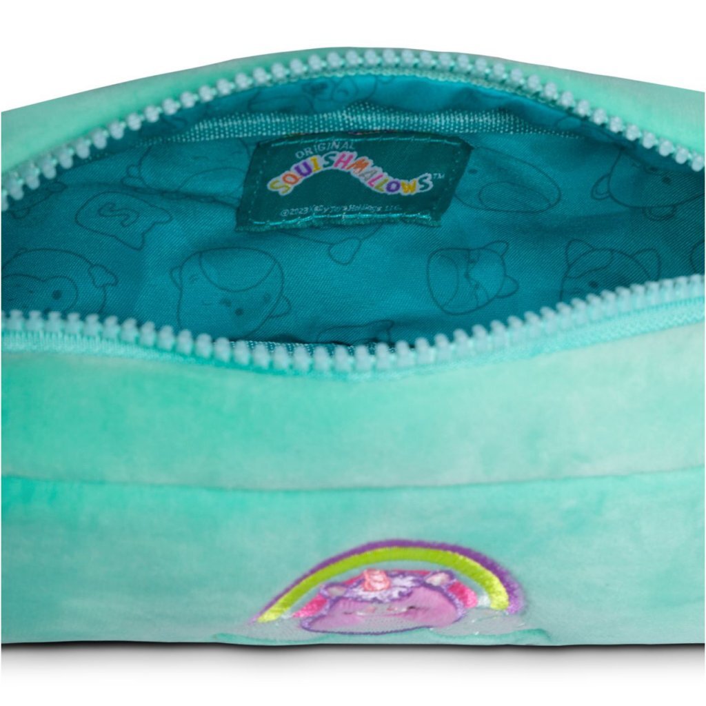 Squishmallows unicorn plush pencil case blue