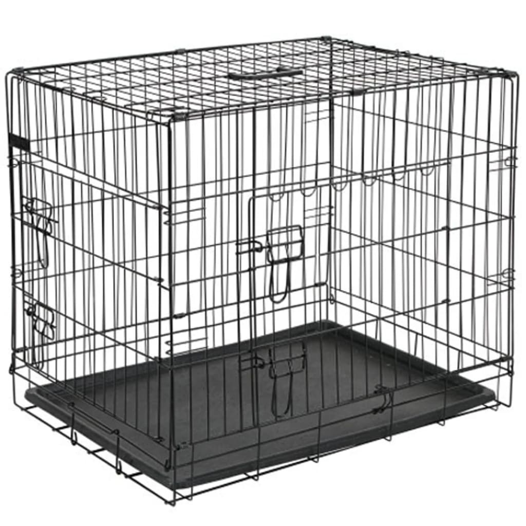 @Pet Hondenbench 107x70x77,5 cm kovinska črna 15004