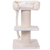 Quapas! Quapas! Scratching post Ruffles 60x60x115 cm cream