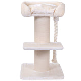 Quapas! Quapas! Scratching post Ruffles 60x60x115 cm cream