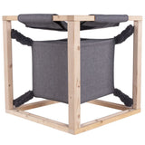 Quapas! cat bed with hammock catcube m 54x54x54 cm gray