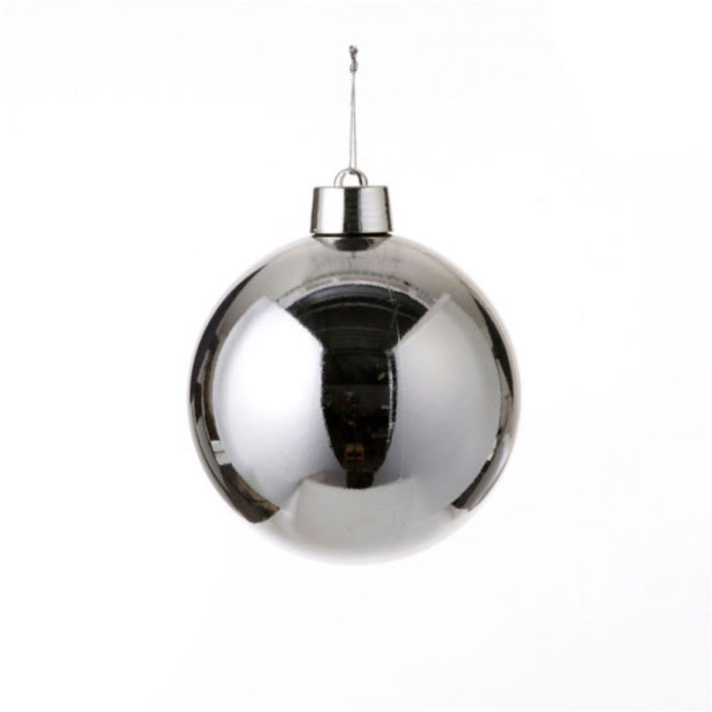 House of Seasons Božična žoga Srebrna plastika D20 cm