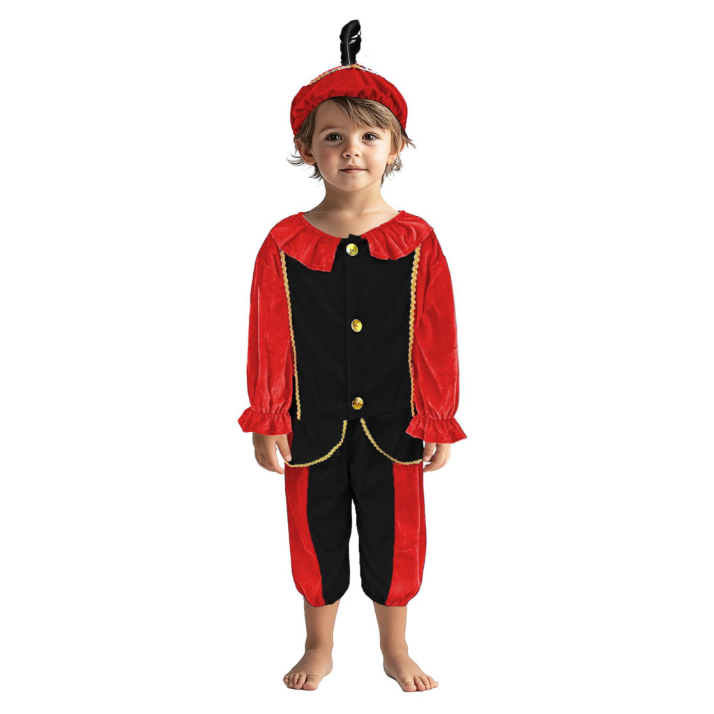 Piet costume black and red 110-116 cm