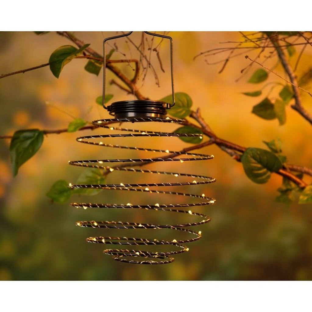 Solar hanging lamp iron wire 2 assorted colors 16 cm diameter | 3 pieces