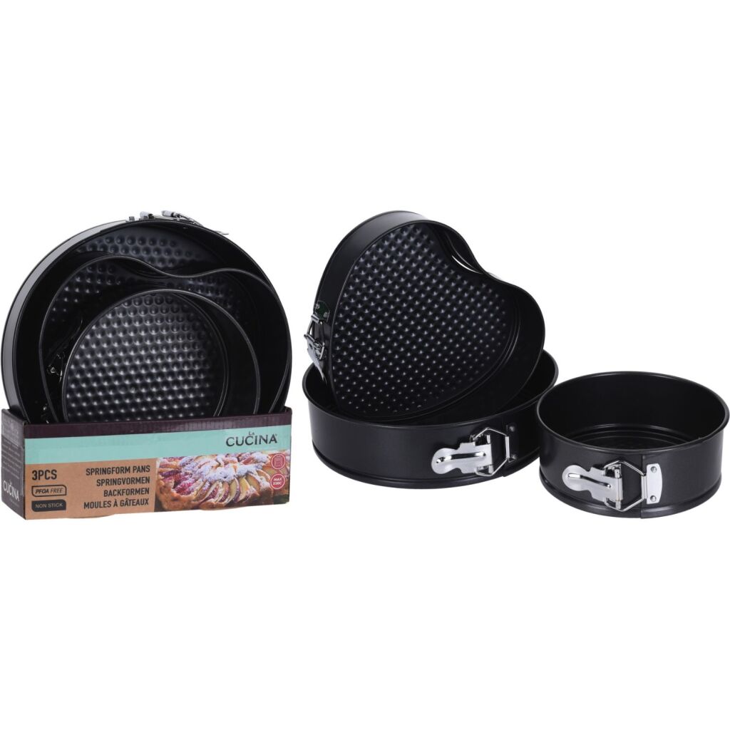 Basic La Cucina Spring Form Set 3-teiliger Schwarz