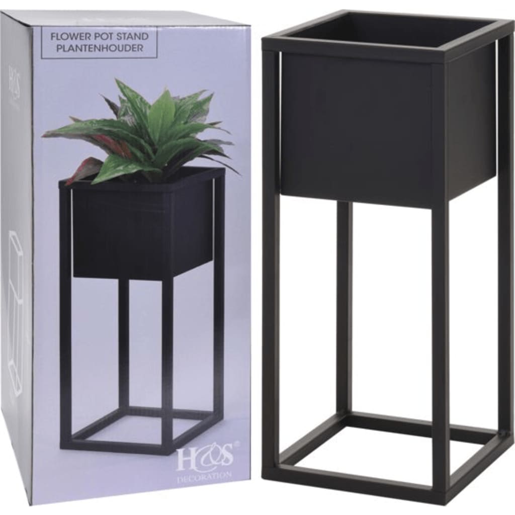 H s Collection Flowerpot su metallo da 50 cm standard nero
