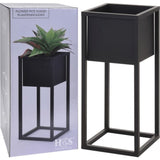 H s Collection Flowerpot su metallo da 50 cm standard nero