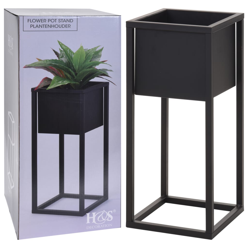 H s Collection Flowerpot su metallo da 50 cm standard nero