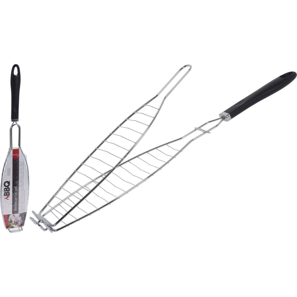 BBQ ribji žar 58 cm črni krom