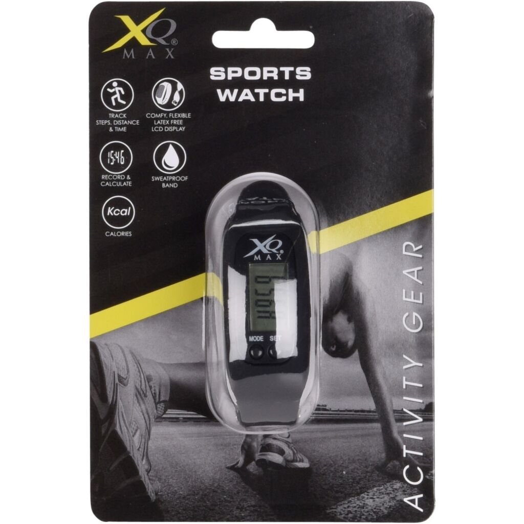 Xq max sporthorloge zwart