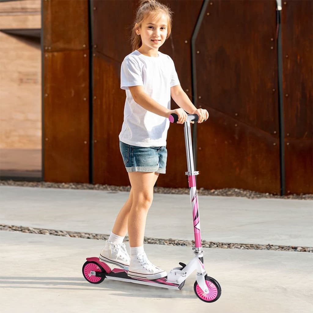 XQ Max XQ Max Passo pieghevole con freno piede rosa e bianco
