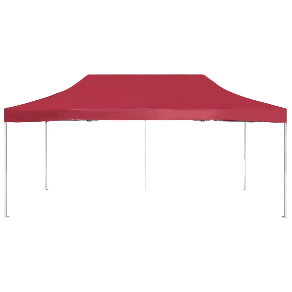 Vidaxl PartyTent Profesionalmente Plegable 6x3 M Rood de vino de aluminio