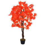 VidaXL artificial plant with pot maple 120 cm red