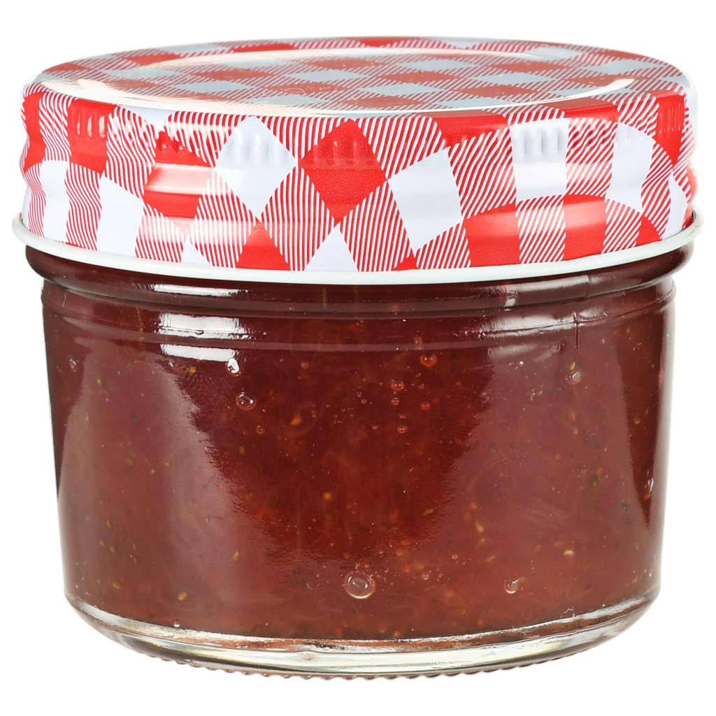 Vidaxl jam jars with red lids 48 st 110 ml glass