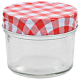Vidaxl jam jars with red lids 48 st 110 ml glass