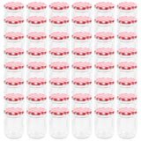 Vidaxl jam jars with red lids 48 pcs 230 ml of glass