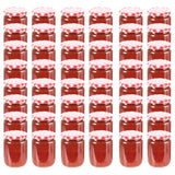 Vidaxl jam jars with red lids 48 pcs 230 ml of glass