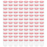 Vidaxl jam jars with red lids 96 st 230 ml glass
