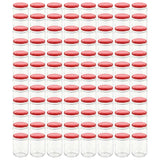 Vidaxl jam jars with red lids 96 st 230 ml glass