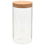 VidaXL буркани за съхранение с корков капак 6 бр 1100 ml стъкло