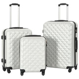 Vidaxl 3-piece hard suitcase set ABS bright silver