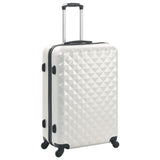 Vidaxl 3-piece hard suitcase set ABS bright silver
