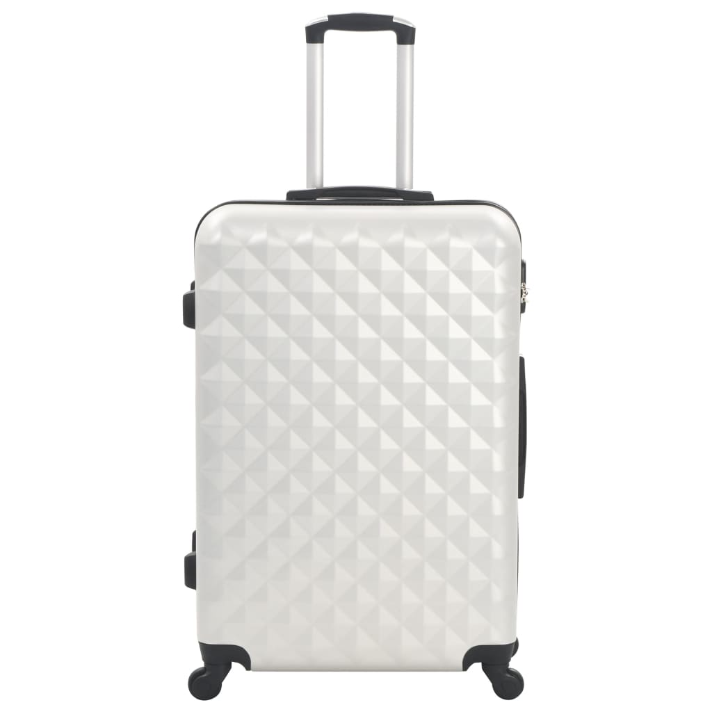 Vidaxl 3-piece hard suitcase set ABS bright silver