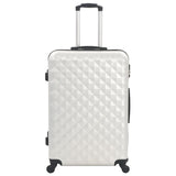 Vidaxl 3-piece hard suitcase set ABS bright silver