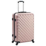 Vidaxl 3-delad hårt bagage set abs roségoud