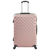 Vidaxl 3-delad hårt bagage set abs roségoud