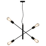 Vidaxl ceiling lamp with filament pears 2 w e27 black