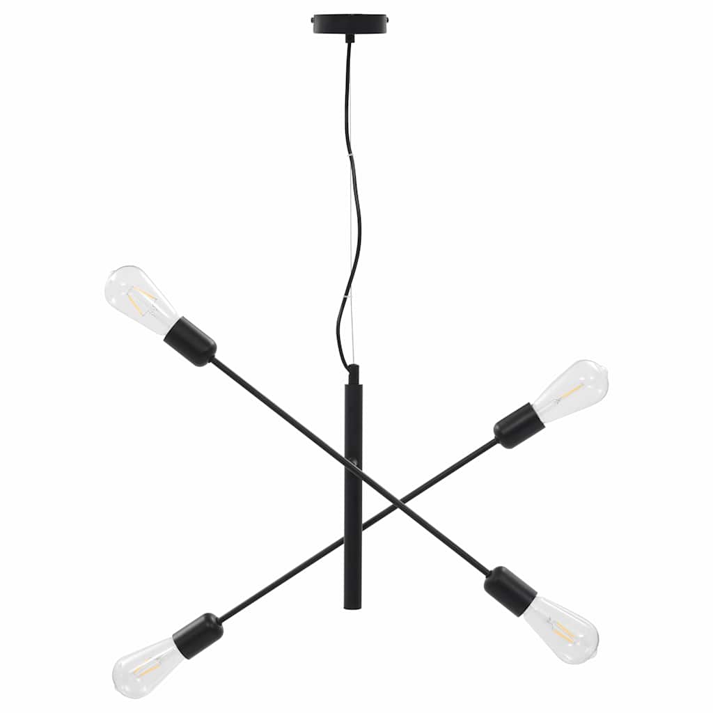 Vidaxl ceiling lamp with filament pears 2 w e27 black