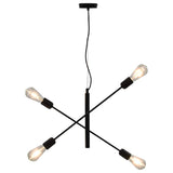 Vidaxl ceiling lamp with filament pears 2 w e27 black