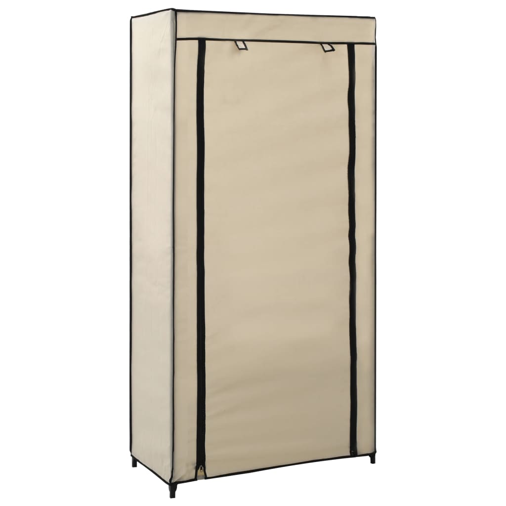 Vidaxl -Schuhschrank mit Abdeckung 58x28x106 cm Stoffcreme