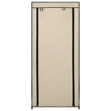 Vidaxl -Schuhschrank mit Abdeckung 58x28x106 cm Stoffcreme