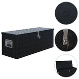 Vidaxl Box de aluminio 1085x370x400 mm Negro