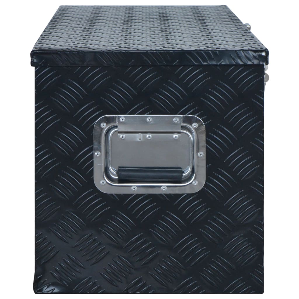 Vidaxl Box de aluminio 1085x370x400 mm Negro