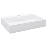 Vidaxl Washbasin 60x38x11 cm en marbre minéral moulé moulé blanc