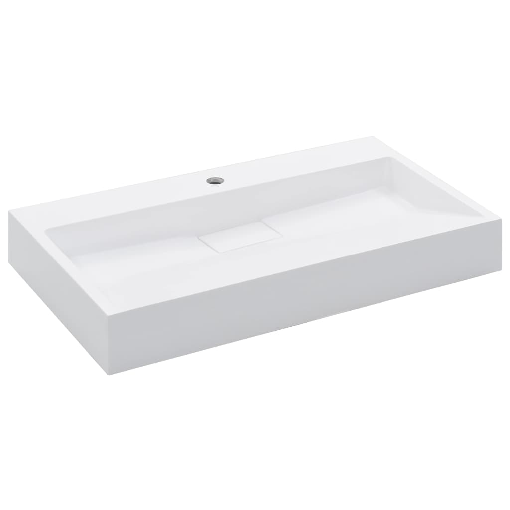 Vidaxl Wash -basin 80x46x11 cm Mineral Cast Marble Cast White