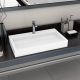 Vidaxl Wash -basin 80x46x11 cm Mineral Cast Marble Cast White