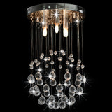 Vidaxl ceiling lamp with crystal beads around 3xg9 silver colored